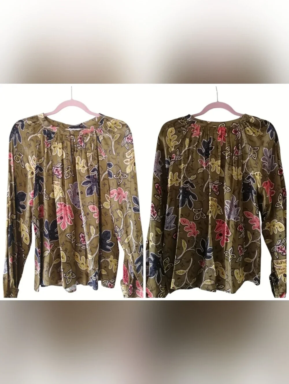 Part Two Cesilla PW Long Sleeve O-neck Botanical Floral Print Blouse - Picture 2 of 13